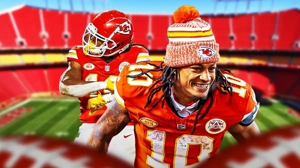 Chiefs, Ravens, Isiah Pacheco, Isiah Pacheco memes, Isiah Pacheco Chiefs, Isiah Pacheco in Chiefs uni with Chiefs stadium in the background