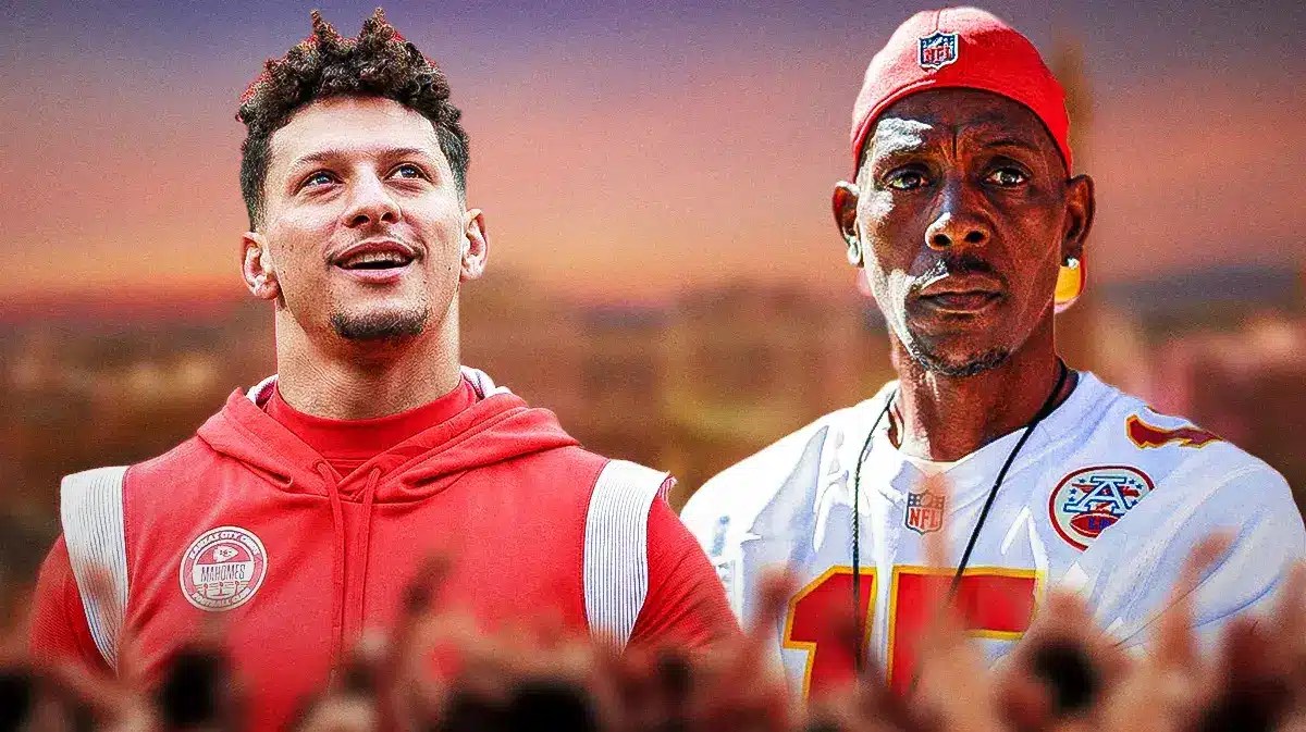 Kansas City Chiefs quarterback Patrick Mahomes and Pat Mahomes Sr. in Las Vegas for the Super Bowl