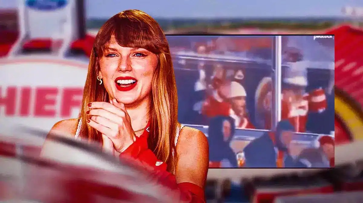 Taylor Swift swag surfin during Chiefs blowout has fans losing their minds