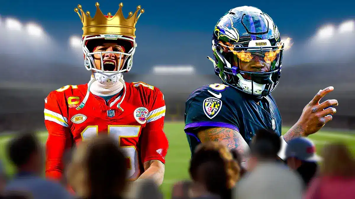 Chiefs Patrick Mahomes and Ravens Lamar Jackson in the AFC Championship game