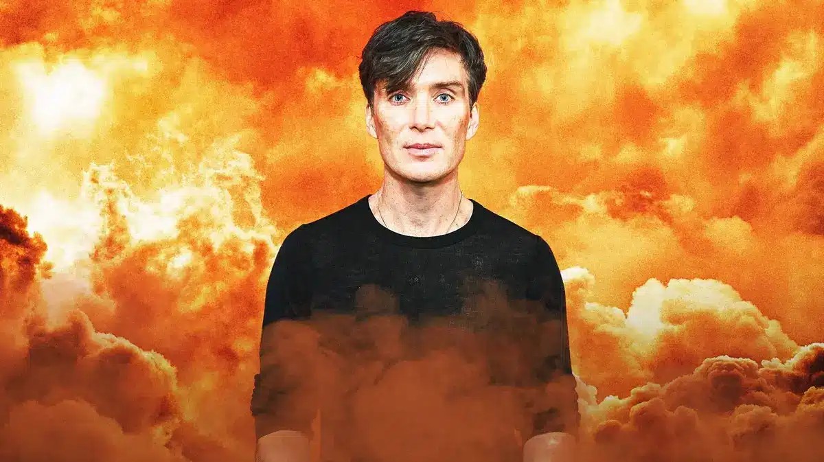 Cillian Murphy with a burst behind him.