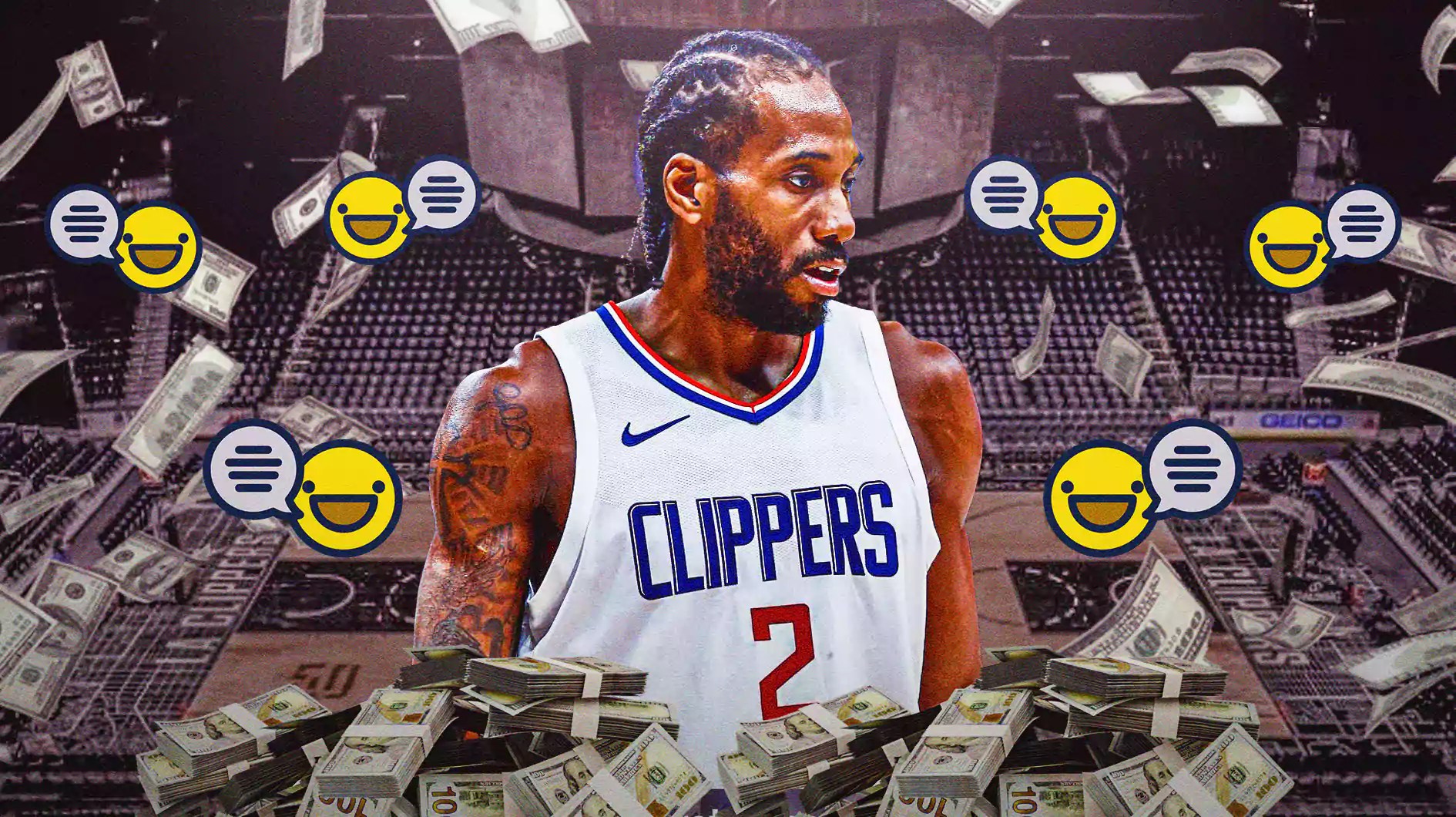 Clippers' Kawhi Leonard reacts to massive new contract extension