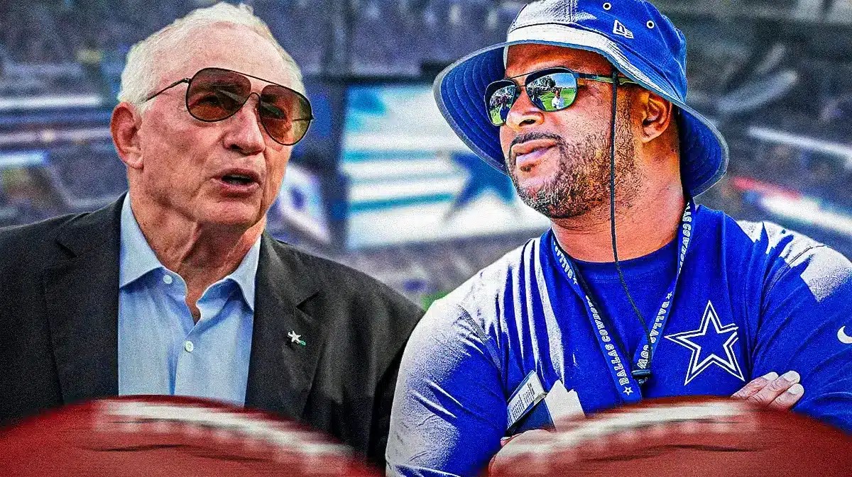 Cowboys owner Jerry Jones and Commanders and Chargers GM target Will McClay