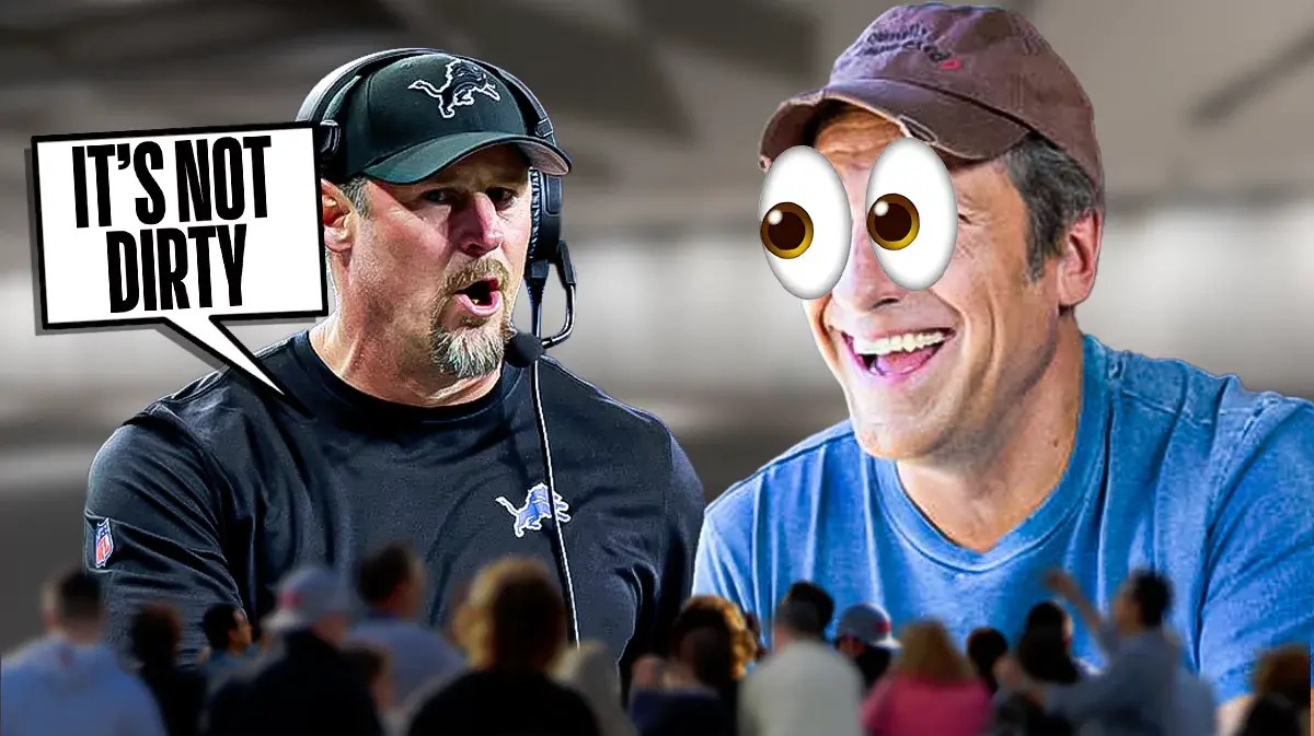 Dan Campbell had a direct response for people who think the Lions had a dirty hit on Sunday.