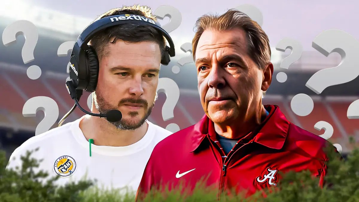 Nick Saban, Dan Lanning. Question marks all around