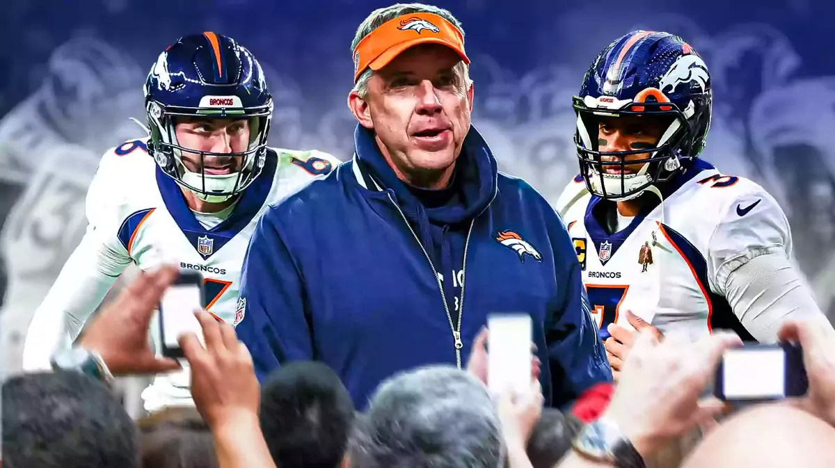 Broncos Sean Payton, Russell Wilson and Jarett Stidham