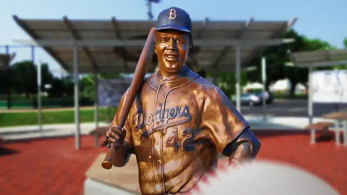Jackie Robinson statue in Wichita. That’s it, nothing else please since this is a serious topic.