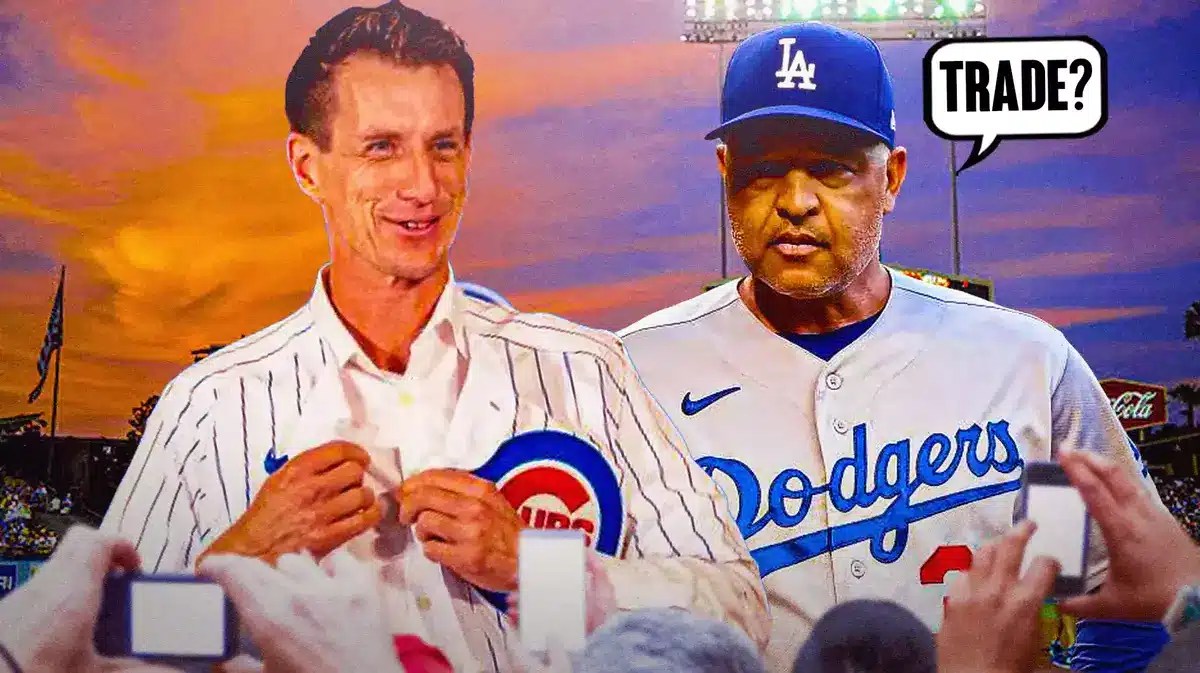 Dodgers' Dave Roberts saying the following to Cubs' Craig Counsell: Trade?