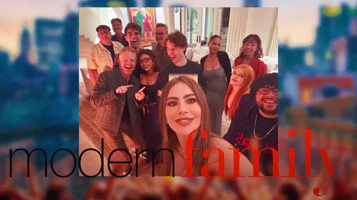 Moderm Family logo and Sofia Vergara's cast reunion.