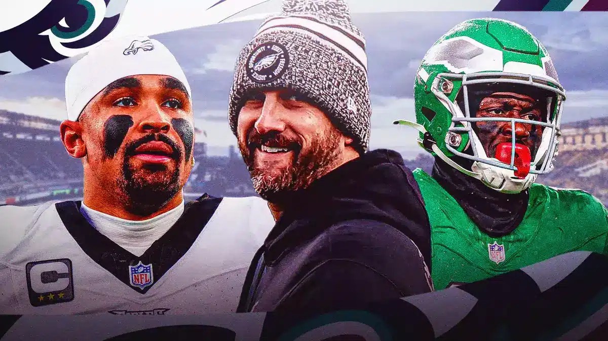 Eagles' Jalen Hurts, Nick Sirianni, and AJ Brown