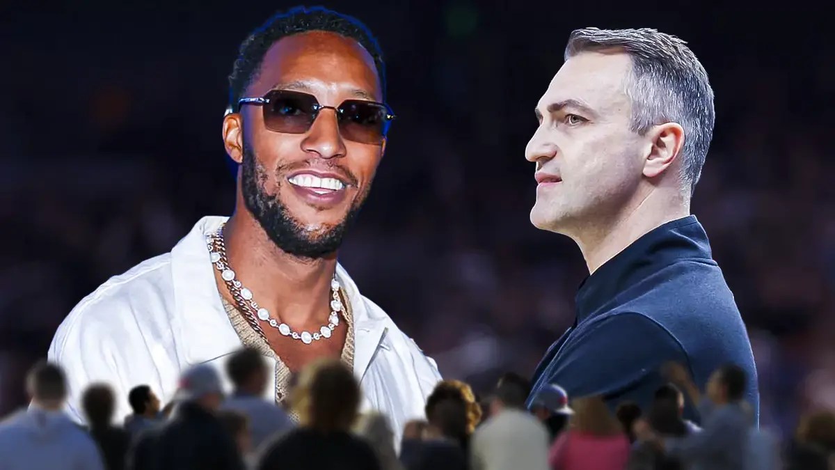 Raptors and Scottie Barnes mentor Darko Rajakovic and Evan Turner after loss to Lakers