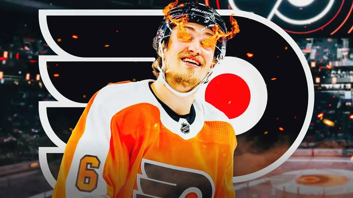 Flyers' Travis Sanheim after the Cutter Gauthier trade.