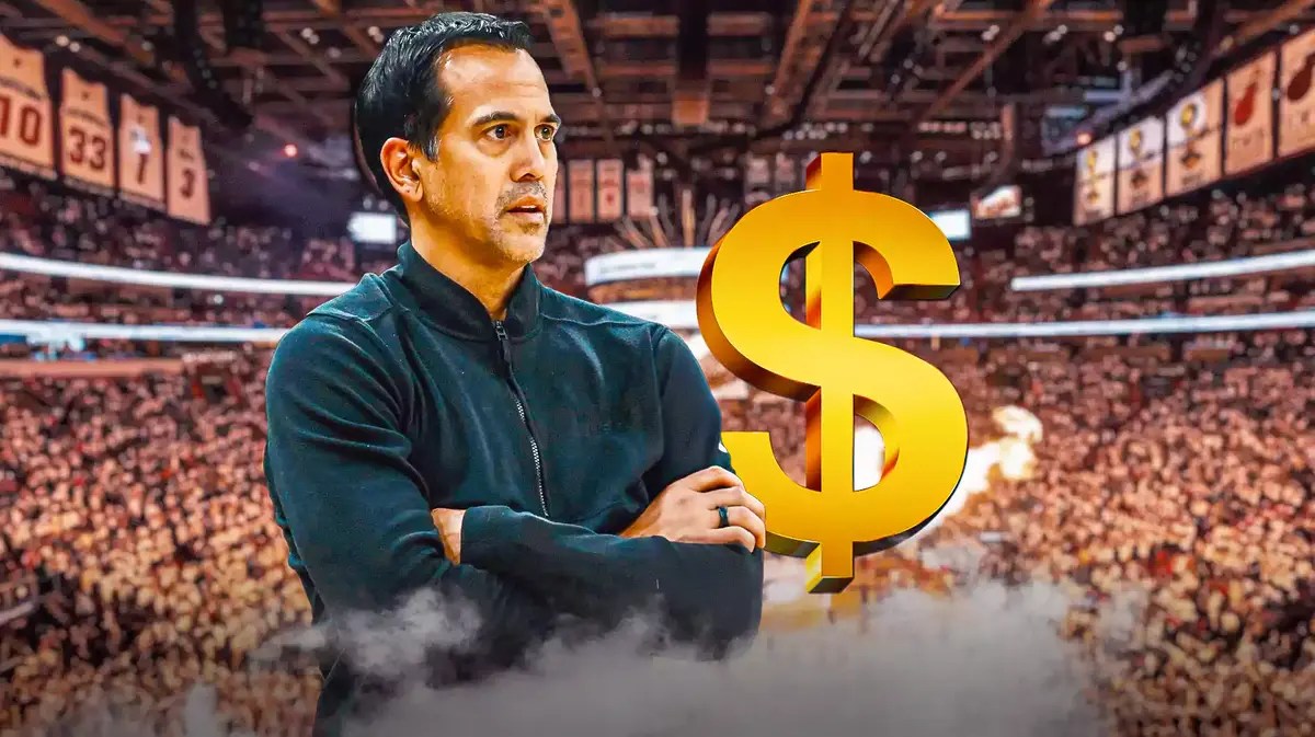 Heat copach Erik Spoelstra with dollar sign