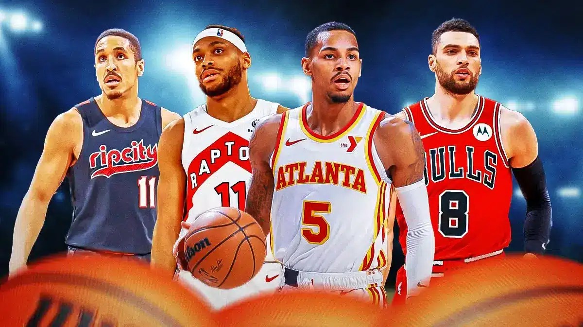 Bruce Brown, Dejounte Murray, Malcolm Brogdon and Zach LaVine