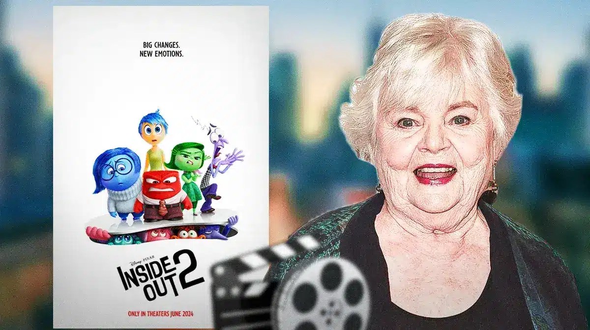 Inside Out 2 poster with Toy Story star June Squibb.