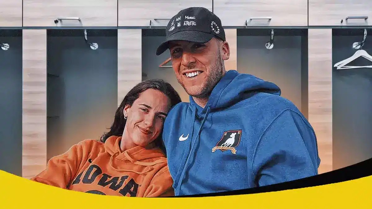 Iowa's Caitlin Clark with boyfriend Connor McCaffery.