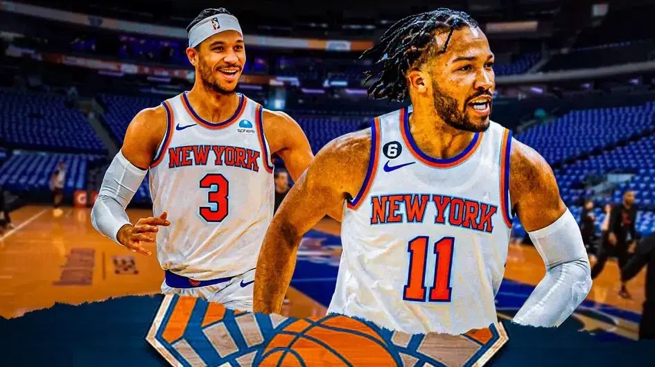 Knicks guards Josh Hart and Jalen Brunson