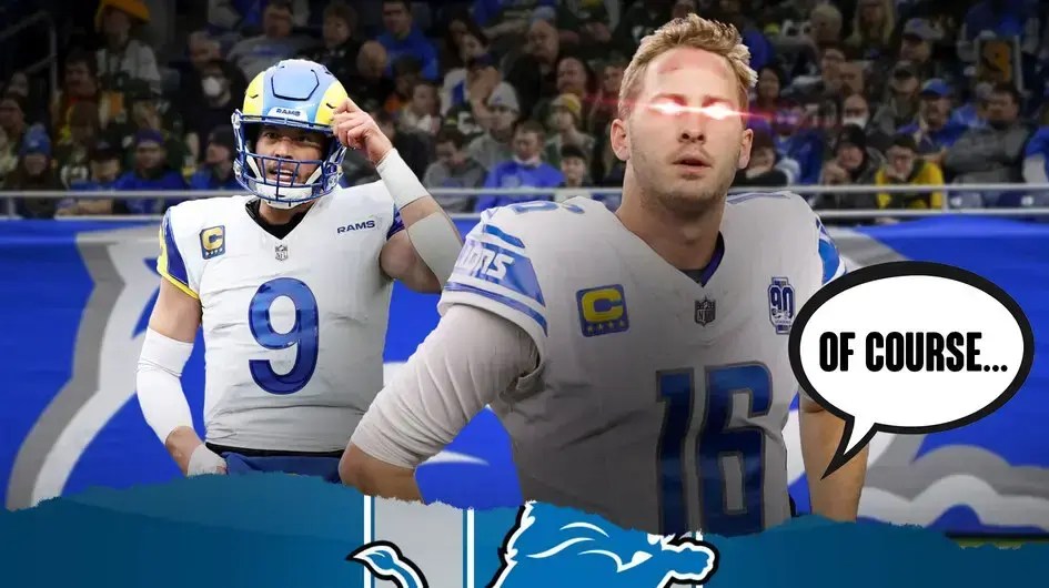 Stafford and the Rams are set to play Goff and the Lions.