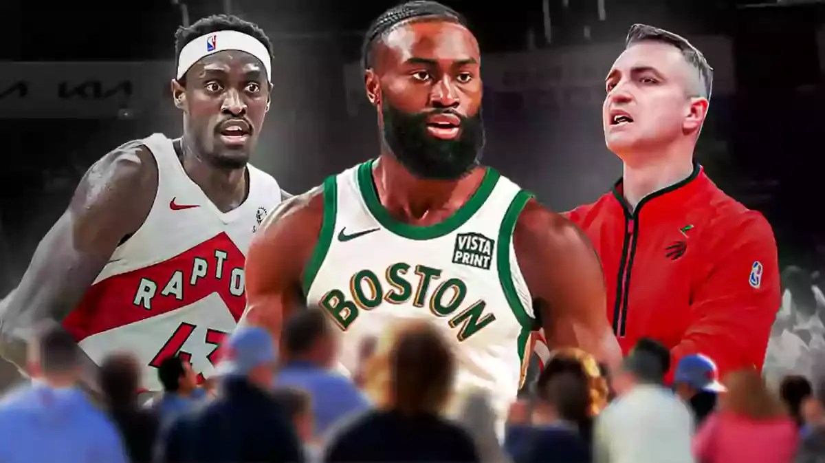 Celtics star Jaylen Brown is on the injury report against the Raptors.