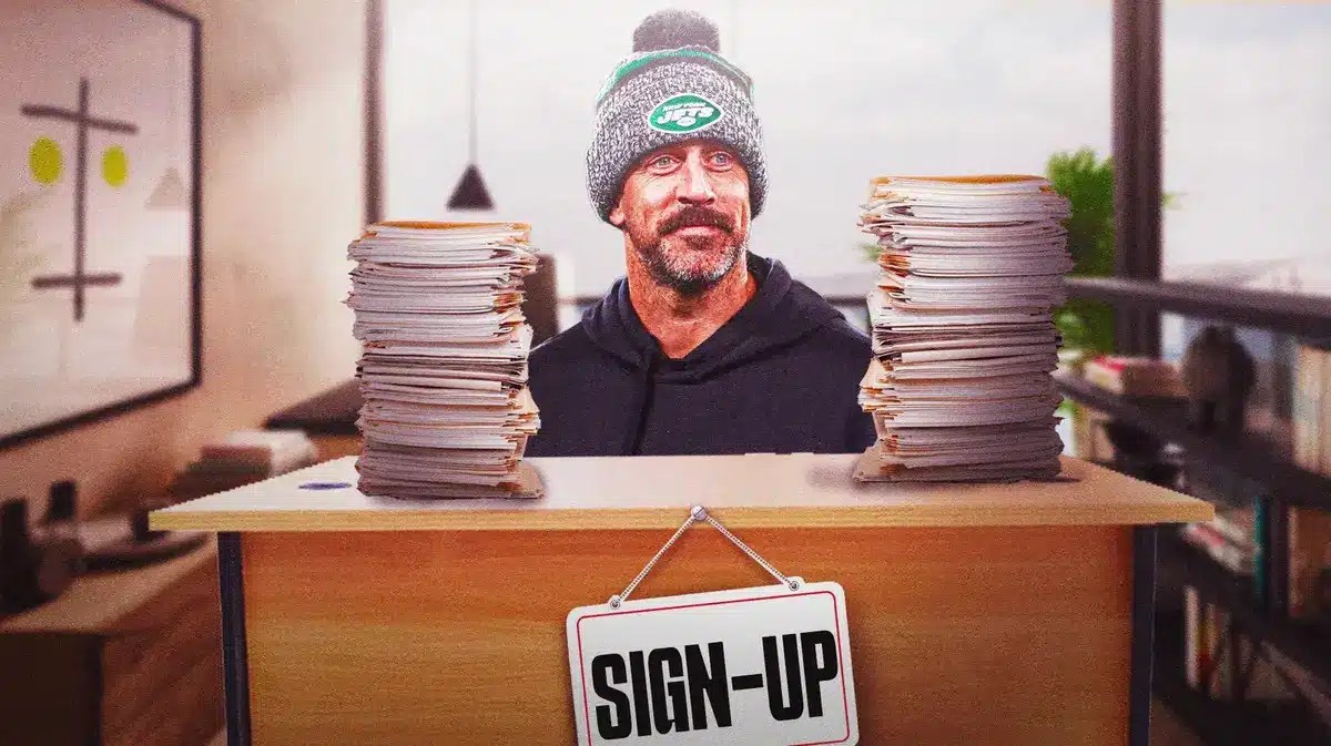 Aaron Rodgers, who has vowed to help the Joe Douglas and the Jets in free agency this offseason