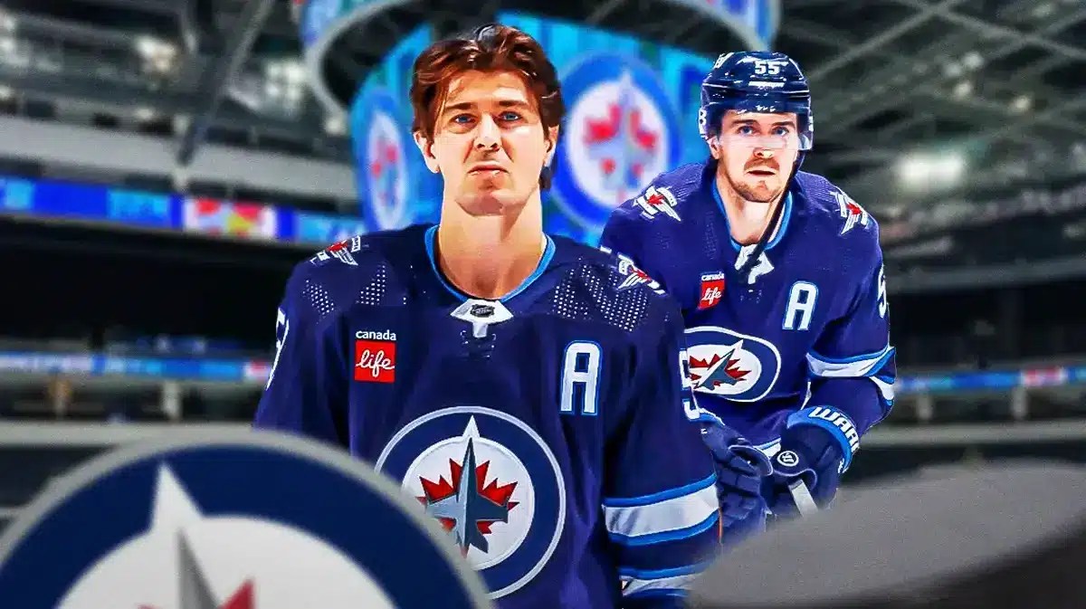 Winnipeg Jets' Mark Scheifele looking serious.