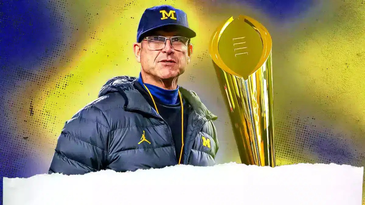 Michigan football coach Jim Harbaugh has his sights set on a National Championship