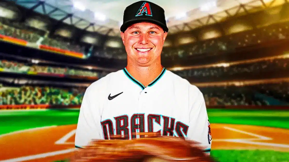 Former Giants player Joc Pederson in a Diamondbacks hat smiling