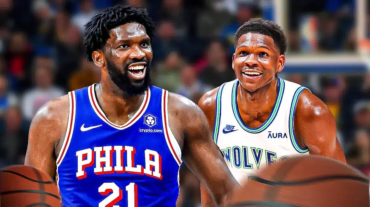 76ers' Joel Embiid and Timberwolves' Anthony Edwards