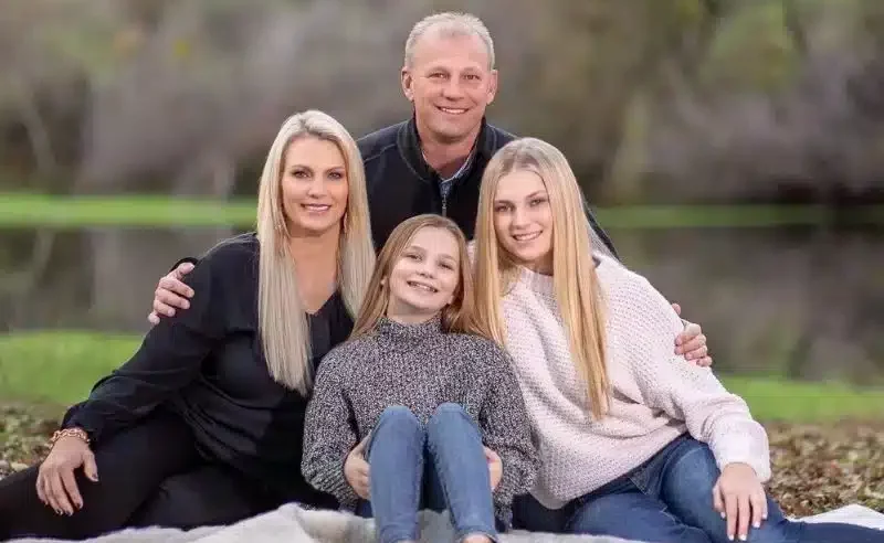 Kalen DeBoer and Nicole DeBoer with their two daughters.