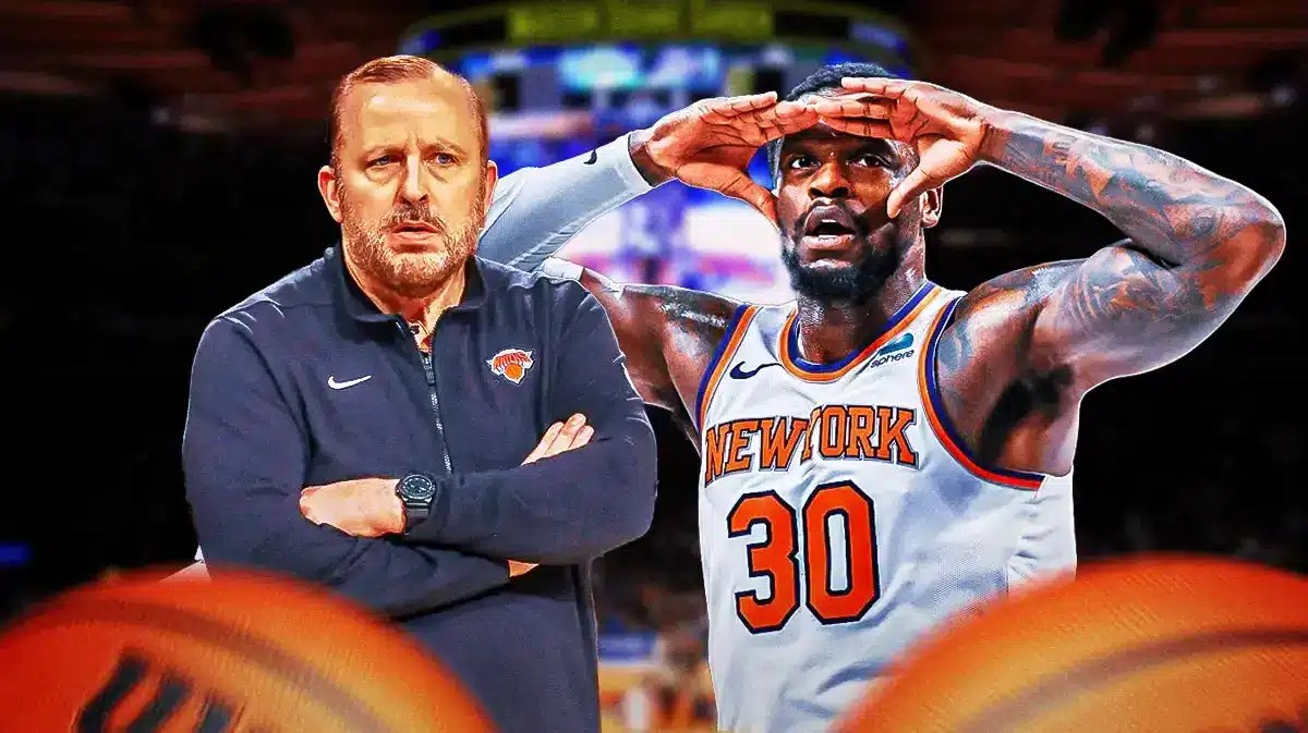 Knicks' Tom Thibodeau alongside Julius Randle