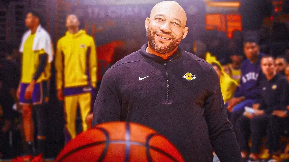 Lakers head coach Darvin Ham in front of Crypto.com Arena