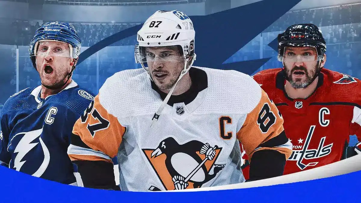 Lightning's Steven Stamkos stands next to Sidney Crosby and Alex Ovechkin after the Coyotes victory