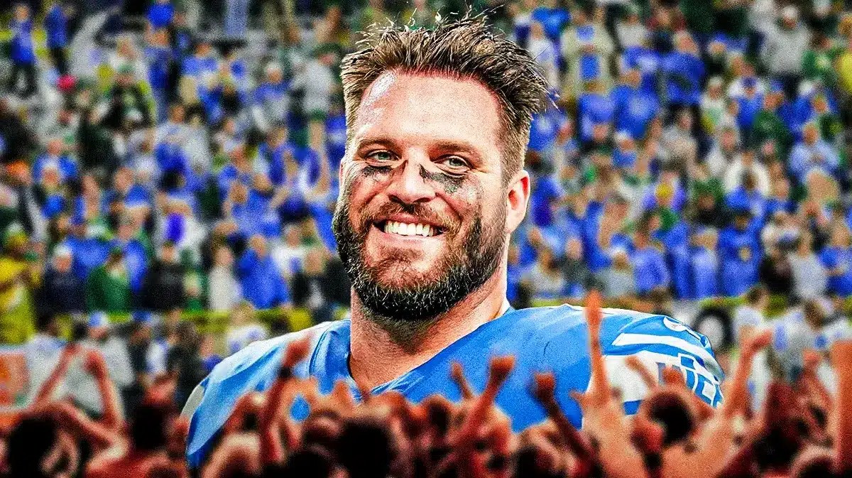 Lions OT Taylor Decker's emotional reaction to ending playoff drought