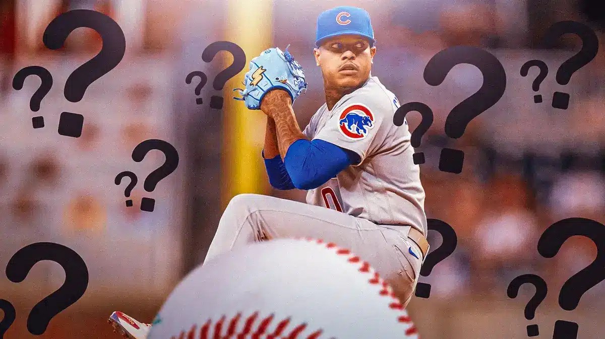Marcus Stroman with question marks around him