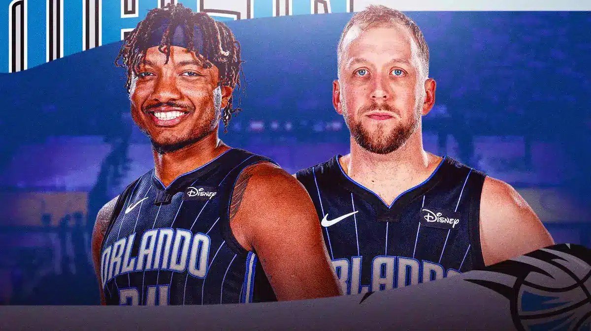 Orlando Magic Joe Ingles, Wendell Carter Jr. inside Heat arena