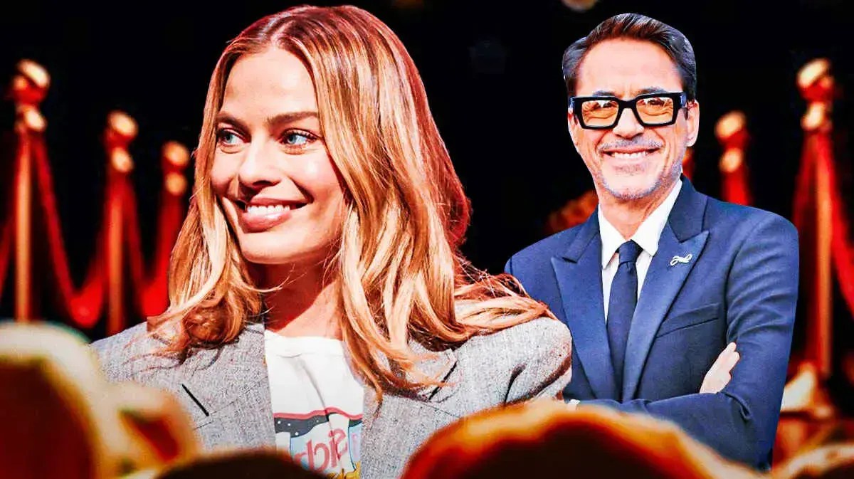 Margot Robbie and Robert Downey Jr.