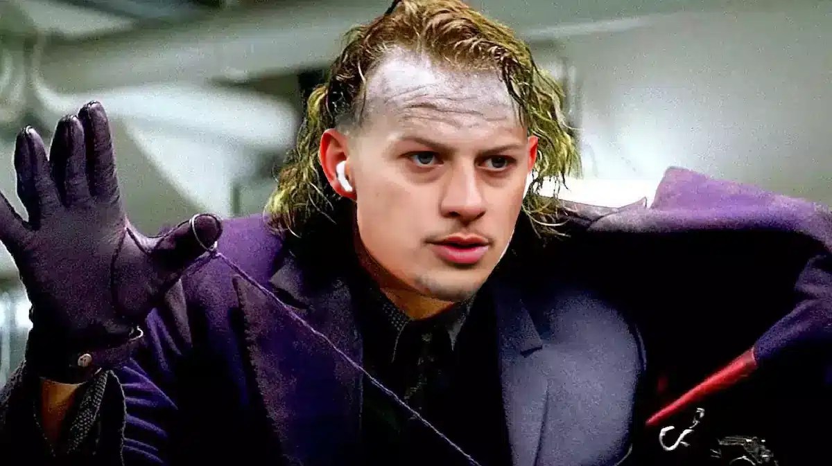 Kansas City Chiefs quarterback Patrick Mahomes as The Joker in The Dark Knight