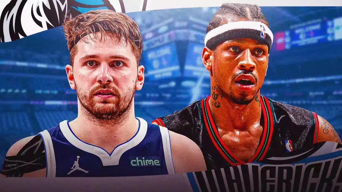 Mavs' Luka Doncic next to Allen Iverson