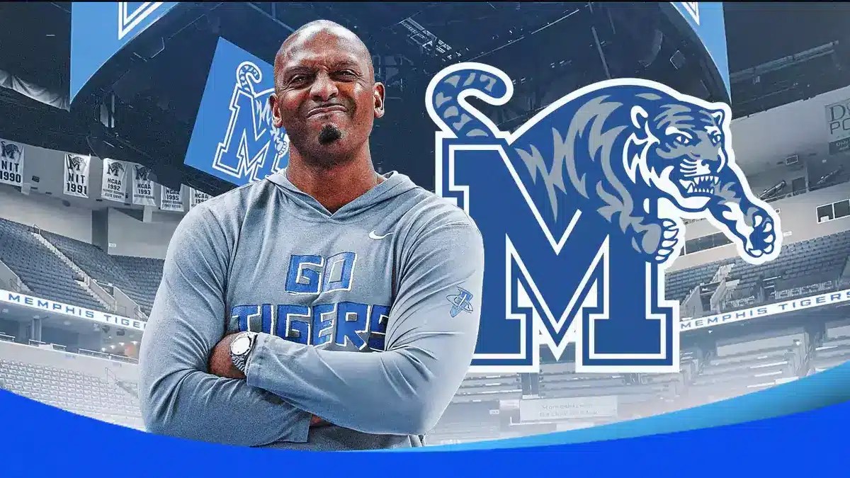 Frustrated Memphis basketball head coach Penny Hardaway in the FedExForum