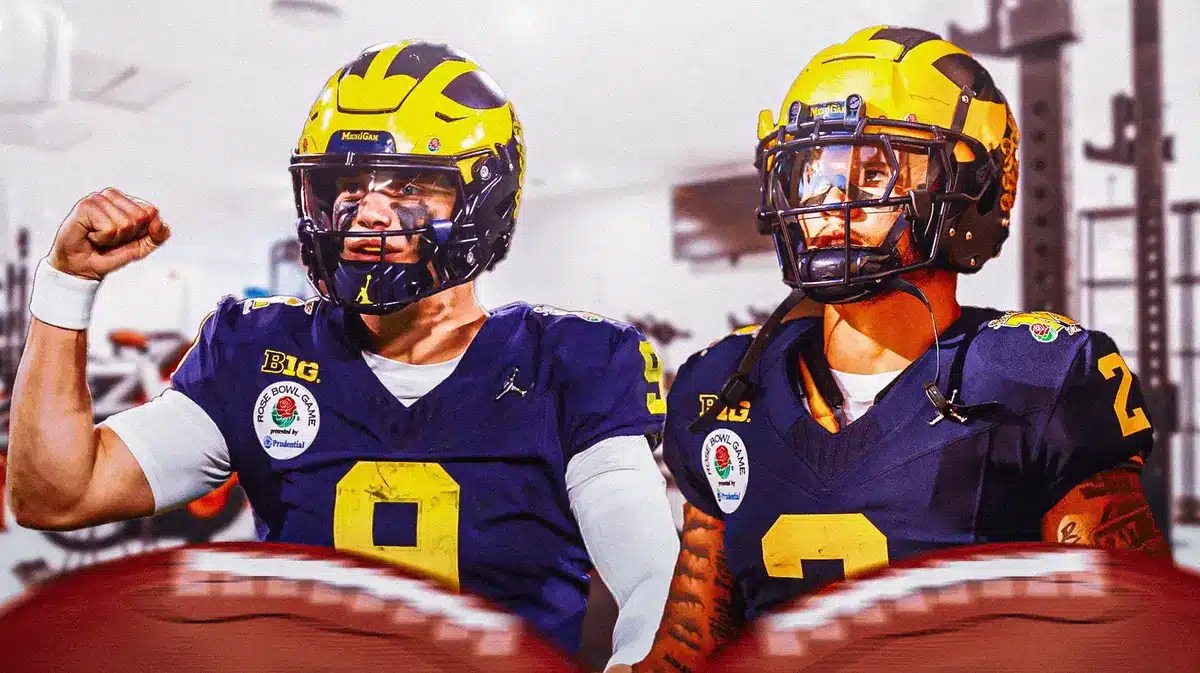 Michigan Wolverines stars Blake Corum and J.J. McCarthy