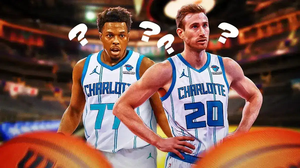 Hornets players Gordon Hayward and Kyle Lowry.