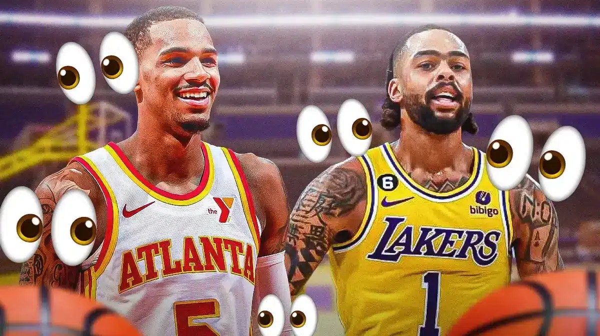 Dejounte Murray, D’Angelo Russell. Eyeball emojis all around