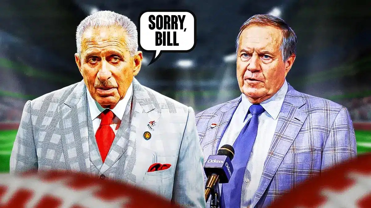 Atlanta Falcons owner Arthur Blank and Bill Belichick