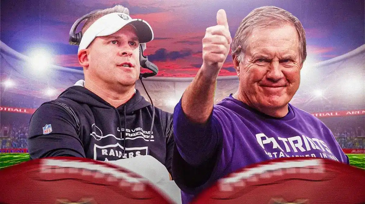 Bill Belichick next to Josh McDaniels