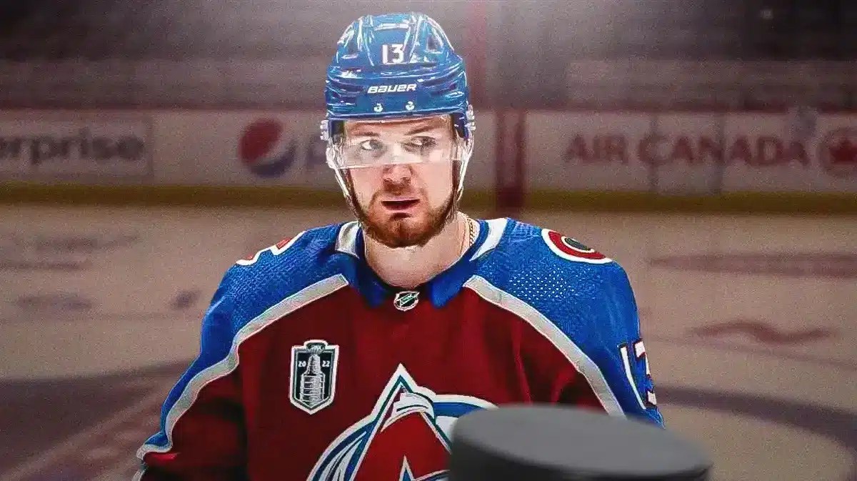 Photo: Valeri Nichuskin in Avalanche jersey looking serious