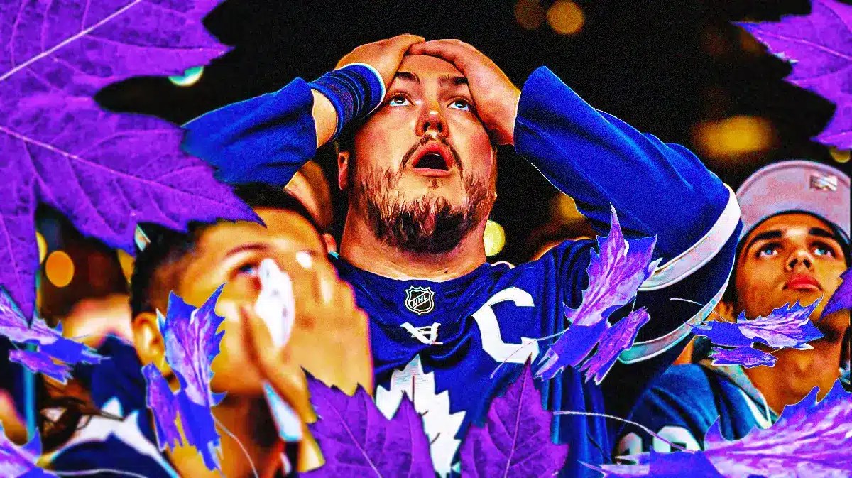 Maple Leafs fans looking mad.