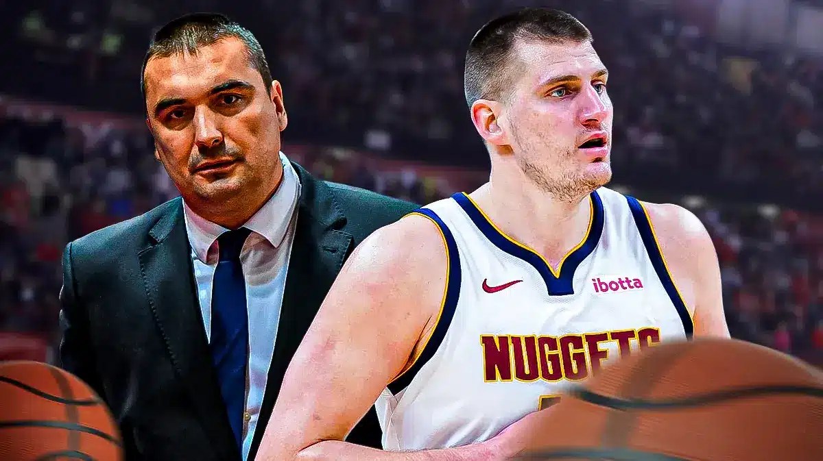 Nikola Jokic and Dejan Milojevic looking serious