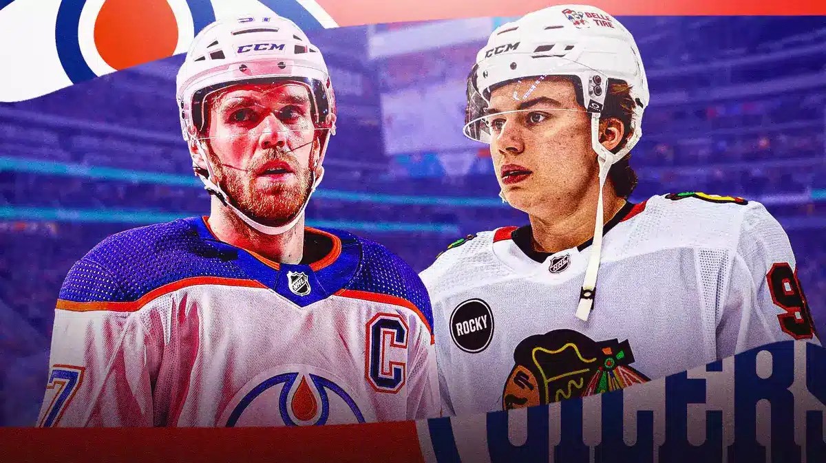 Oilers star Connor McDavid supporting Connor Bedard.