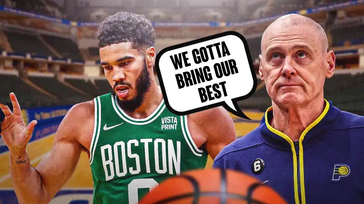 Rick Carlisle saying “We gotta bring our best” looking at Jayson Tatum