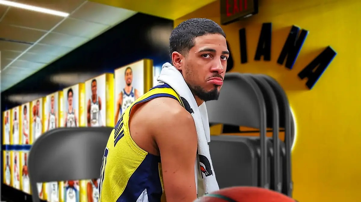 Image: Pacers Tyrese Haliburton in pain